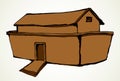 Biblical Noah`s Ark. Vector drawing