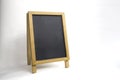 Wood black board isolated on white background with clipping path Royalty Free Stock Photo