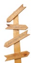 Wood blank direction sign Royalty Free Stock Photo
