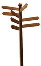 Wood blank sign post