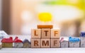 Wood block word LTF and RMF.