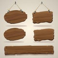 Wood board on the rope Royalty Free Stock Photo