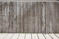 Wood board texture concrete wall Royalty Free Stock Photo