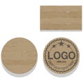 Wood board on transparent background . There are square and circle shape. They `re the good element for designer
