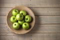 Wood Bowl Apples Background