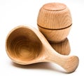 Wood Bowl and Scoop Royalty Free Stock Photo