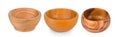 wood bowl on white background Royalty Free Stock Photo