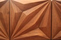 Wood box design with triangles