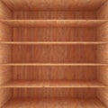 Wood box with shelves inside Royalty Free Stock Photo