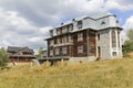 Wood-and-brick villa in the tourist settlement Czorsztyn, Poland Royalty Free Stock Photo