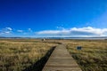 Wood bridge at Ruoergai Grassland, Xiahe, Gannan, China