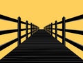 Wood Bridge Silhouette