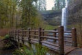 Wood Bridge at Silver Falls State Park Oregon USA Royalty Free Stock Photo