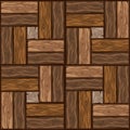 Wood brown floor tiles pattern. Seamless texture wooden parquet board. Vector illustration for user interface of the game element Royalty Free Stock Photo