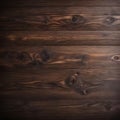 Wood brown grain texture, dark wall background, top view of wooden table Royalty Free Stock Photo