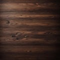 Wood brown grain texture, dark wall background, top view of wooden table Royalty Free Stock Photo