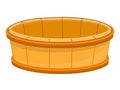 Wood bucket isolated illustration