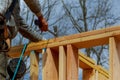 Wood Building frame at Multi-Family Housing Construction
