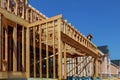 Wood Building frame at Multi-Family Housing Construction