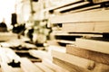 Wood building planks Royalty Free Stock Photo