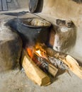 Wood burning stove Royalty Free Stock Photo