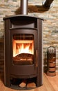Wood burning stove Royalty Free Stock Photo