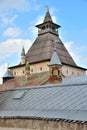 Wood-burning tower in Rostov Kremlin, Rostov, one of oldest town and tourist center of Golden Ring, Yaroslavl  region, Russia Royalty Free Stock Photo