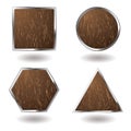Wood button variation Royalty Free Stock Photo