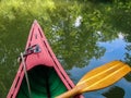 Peaceful Reflection of Nature While Canoeing