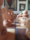 Wood carved chess detail