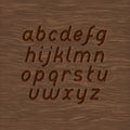 Wood carved font Royalty Free Stock Photo