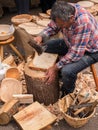 Wood Carver Craftsman Working