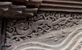 Wood carving of An ancient Hindu God in pashupatinath temple Royalty Free Stock Photo