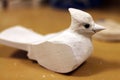 Wood carving of a bird