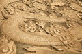 Wood carving of a dragon Royalty Free Stock Photo