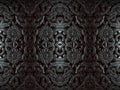 Wood carving in flower pattern with black and white Royalty Free Stock Photo