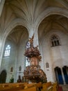 Wood carving inside Saint Mihail cathedral from Cluj Napoc Royalty Free Stock Photo