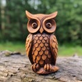 Wood Carving Owl In Nikon D850 Style - Danish Design With Cottagepunk Twist