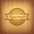 Wood carving text approved design
