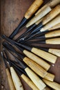 Wood carving tools. Royalty Free Stock Photo