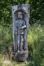 Wood carvings in the forest