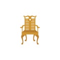 Wood chair icon, furniture company Royalty Free Stock Photo