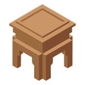 Wood chair icon isometric vector. Furniture manufacture Royalty Free Stock Photo