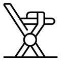 Wood chair icon outline vector. Wooden furniture Royalty Free Stock Photo
