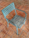 Wood chair with steel Royalty Free Stock Photo
