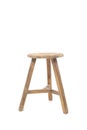 wood chair stool on white background. Royalty Free Stock Photo