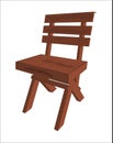 Wood chair furniture icon Royalty Free Stock Photo