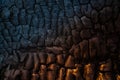 Wood charcoal texture. Burnt tree. Black coal background