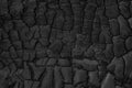 Wood charcoal texture. Burnt tree. Black coal background