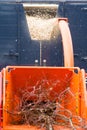 Wood Chipper, industrial machinery used in forestry and landscape gardening Royalty Free Stock Photo